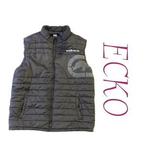 🖤Ecko Unltd Men's Gray Puffer Vest Sz Large
